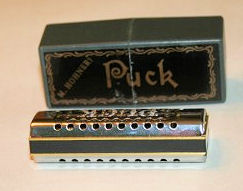 Harmonica Hohner Puck En Do (C) - Anches Acier Inoxydable, Combi Plastique, Son Clair, Moins De 7,6cm - 7
